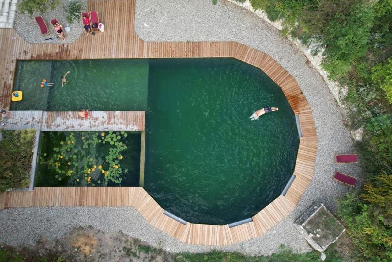 Gite Les Cabanes De Fallot Pour 15 Personnes - Piscine Naturelle L'isle-Bouzon Eksteriør bilde